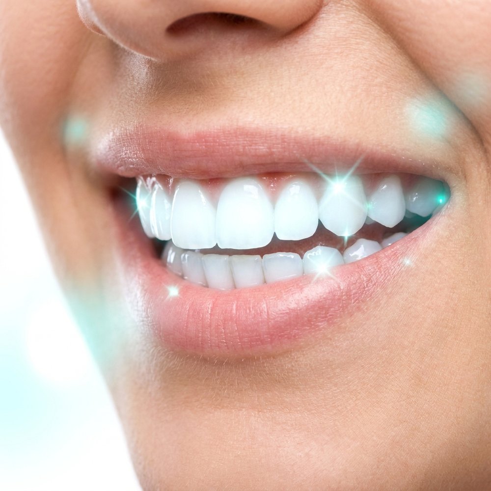 Sorriso com dentes clareados
